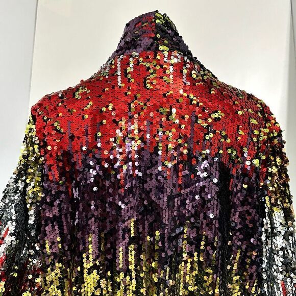 NWT Anthropologie Dulcinea Sequin Longline Jacket S Swifty Whimsical Party Glam - Picture 10 of 11